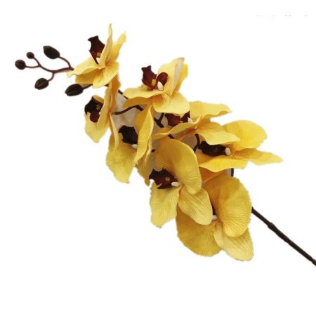 5-Branches-orchidées-artificielles-105cm-8-fleurs-jaune