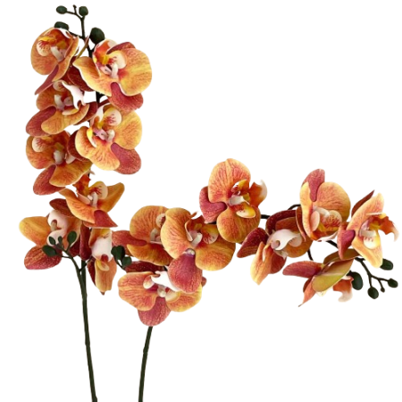 5-Branches-orchidées-artificielles-61cm-orange