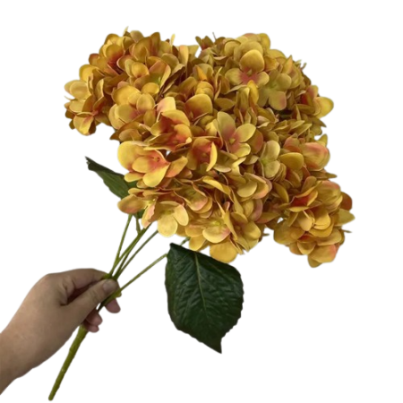 Bouquet-d-hortensia-artificiel-jaune