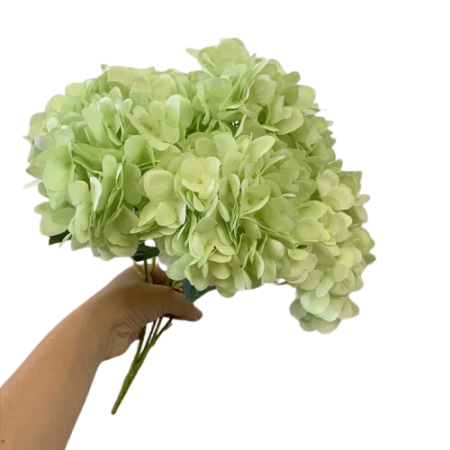 Bouquet-d-hortensia-artificiel-vert