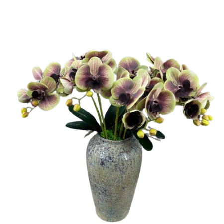 Fleur-d-Orchidée-Artificielle-haut-de-gamme-vert