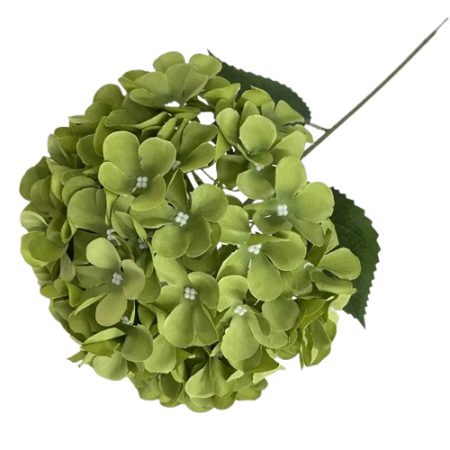 Hortensia-artificiel-à-tige-réaliste-vert