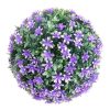 Boule de buis artificielle à fleurs violette
