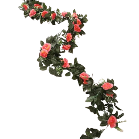 Guirlande-de-roses-artificielles-en-soie-rose