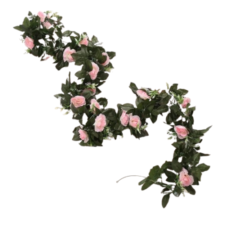Guirlande-de-roses-artificielles-en-soie-rose-clair