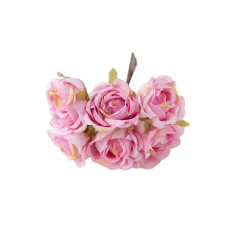 Mini-bouquet-de-roses-artificielles-haut-de-gamme-rose