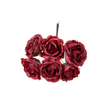 Mini-bouquet-de-roses-artificielles-haut-de-gamme-rouge