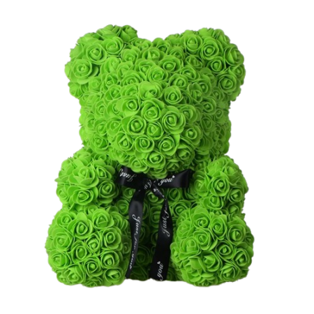 Ours en rose artificielle vert